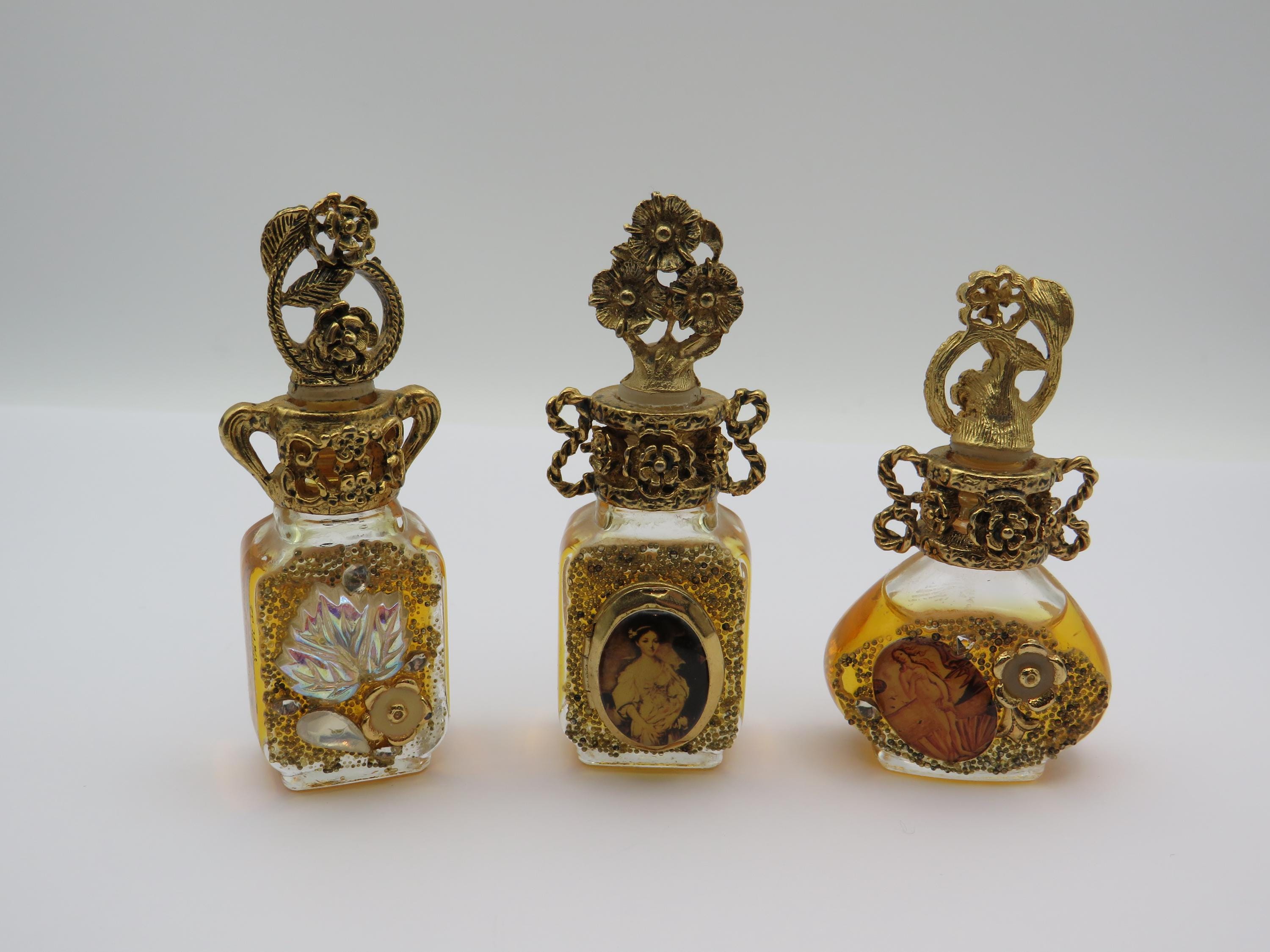 Adrian Les Objets d'art 香水ボトル3本セット Superb Collectable Set of 3 Adrian Designer Perfume Miniature