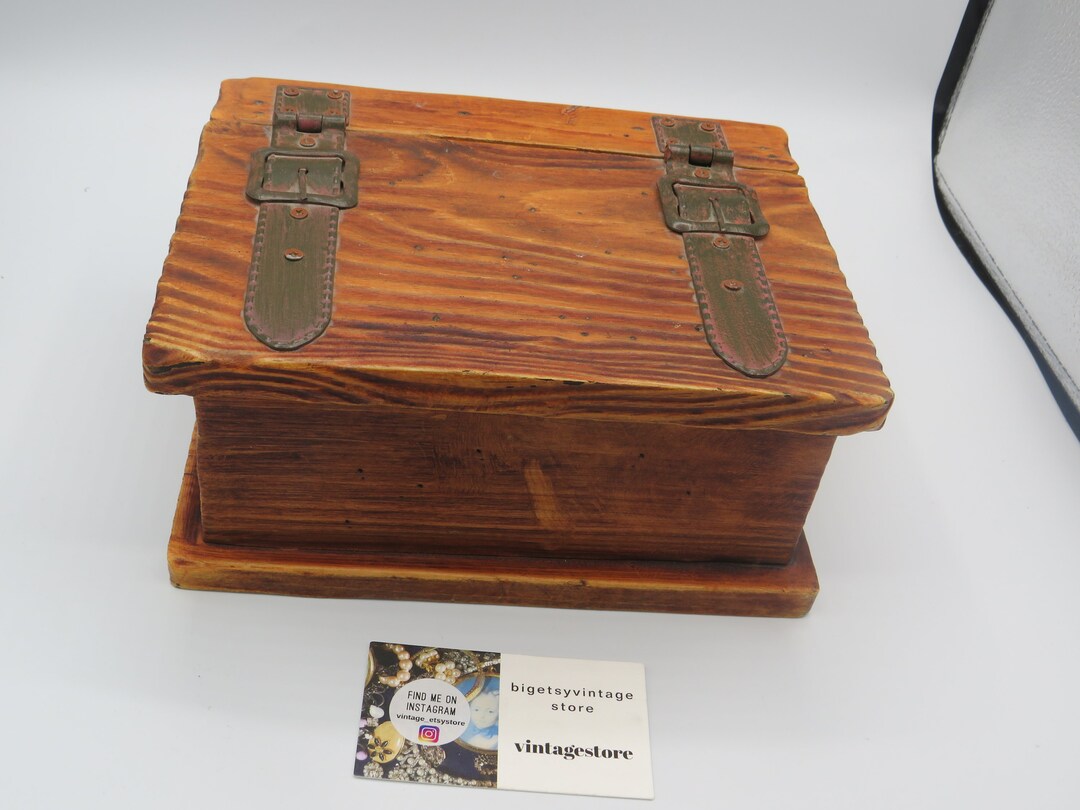 Amazing Vintage Solid Wood Donation Box, Money Box, Jewellery Box ...