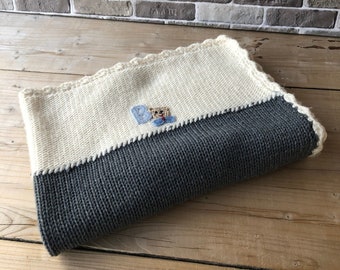 Personalized baby blanket | Merino wool baby blanket | Nursery decor | Baby shower gift | Christmas gift