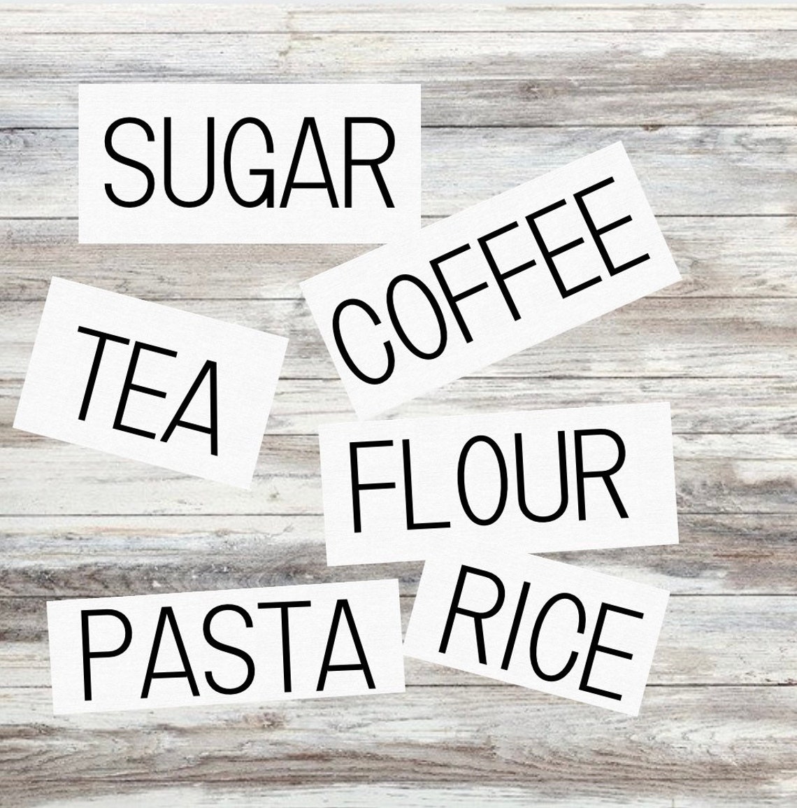 Canister labels canister decals name label farmhouse Etsy