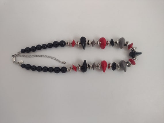 Buy A M s Necklace Costume Bead Red Black Grey Beads Jewellery Fairly Used SALE as SEEN Online in India Etsy
