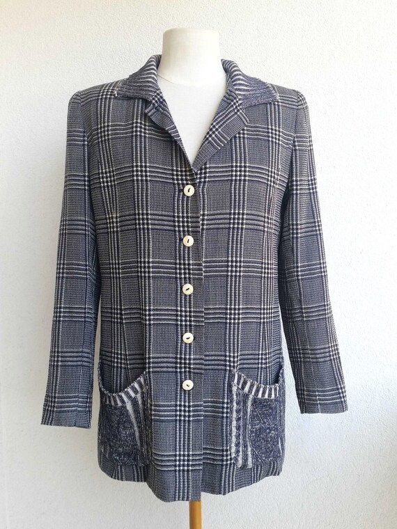 90s VALENTINO - Miss V Blazer VIntage Woolen Black