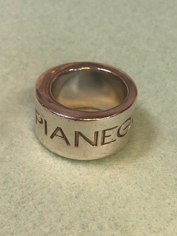 Vintage Sterling/Diamond Franco Pianegonda thick … - image 1