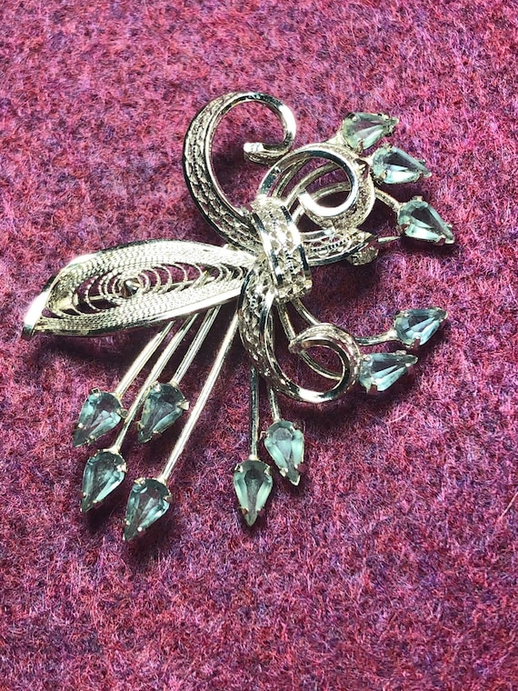 Vintage Sterling Filigree Am Lee Brooch