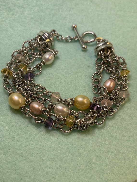 Vintage Michael Dawkins Sterling, Stone and pearl 