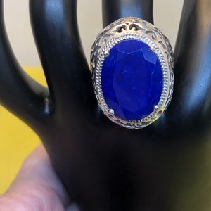 Vintage Sterling Lapis Lazuli Ring