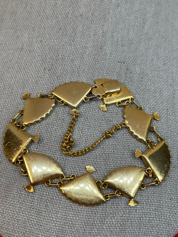 Vintage damascene Necklace,Bracelet and Earring S… - image 4
