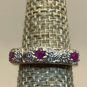 Vintage Judith Ripka Sterling/Ruby Ring