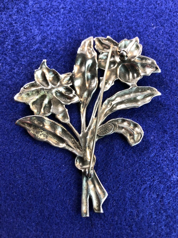 Vintage Sterling Danecraft Large Floral Bouquet B… - image 8