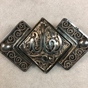Vintage Sterling Art Nouveau Design Brooch