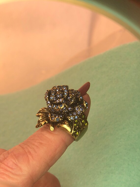 Vintage Heidi Daus Rose Ring - image 9