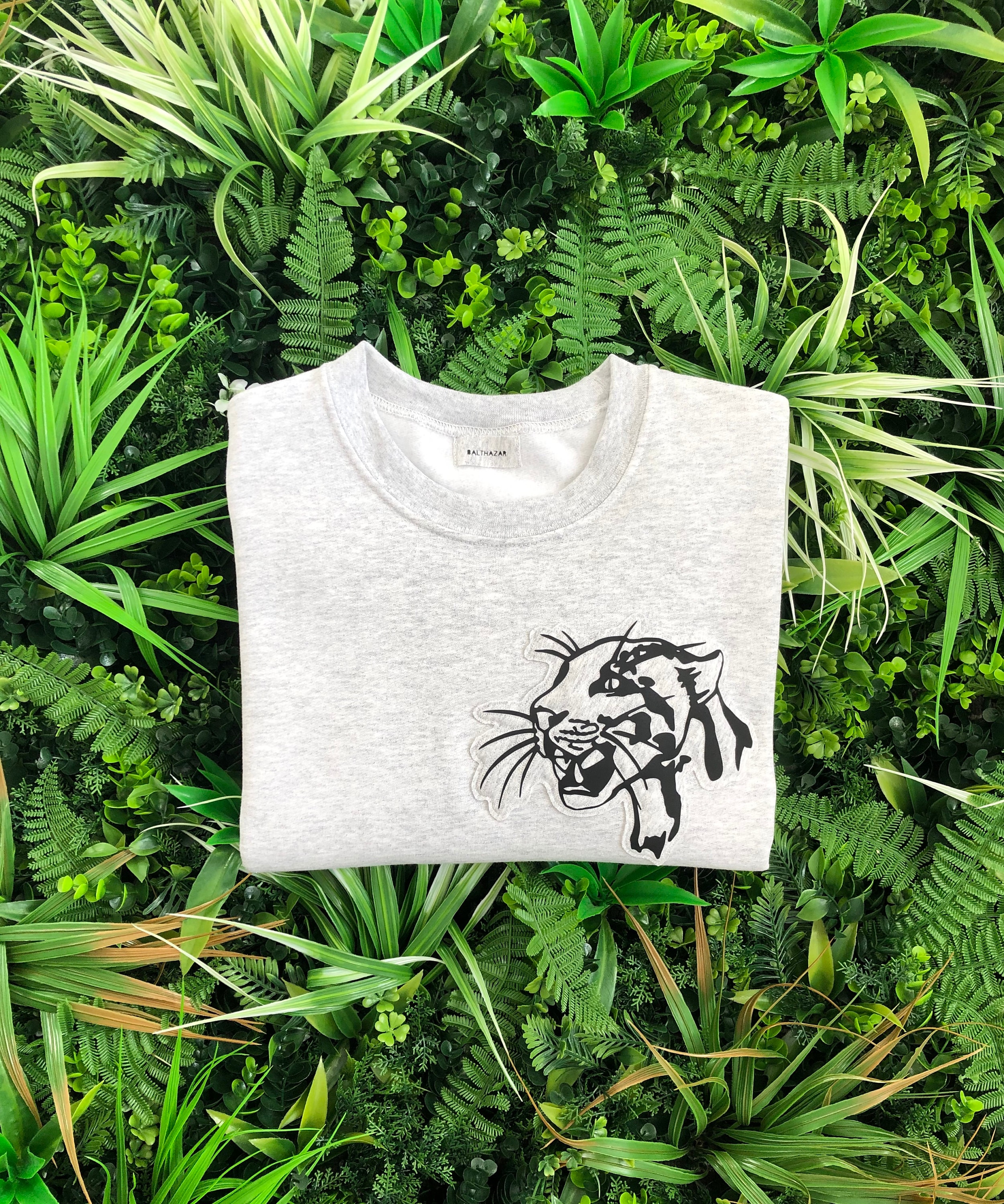 【新品】SAPEurRED LEOPARDHEAD CREWNECK SWEAT Leopard Head Sweatshirt - Vinyl Textured Head- Freehand
