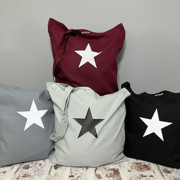 Tote bag Star - shopper mat/ métallisé personnalisable