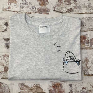 Pocket shark t-shirt- novelty print - customisable