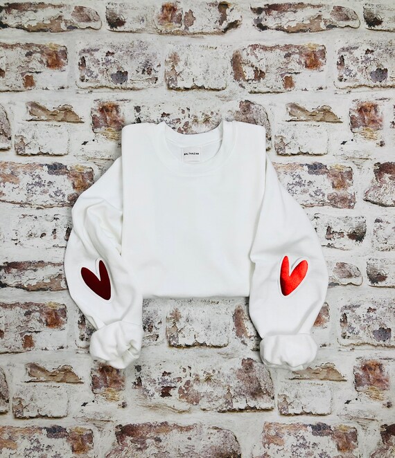 Love Heart Elbow Placement Sweatshirt 