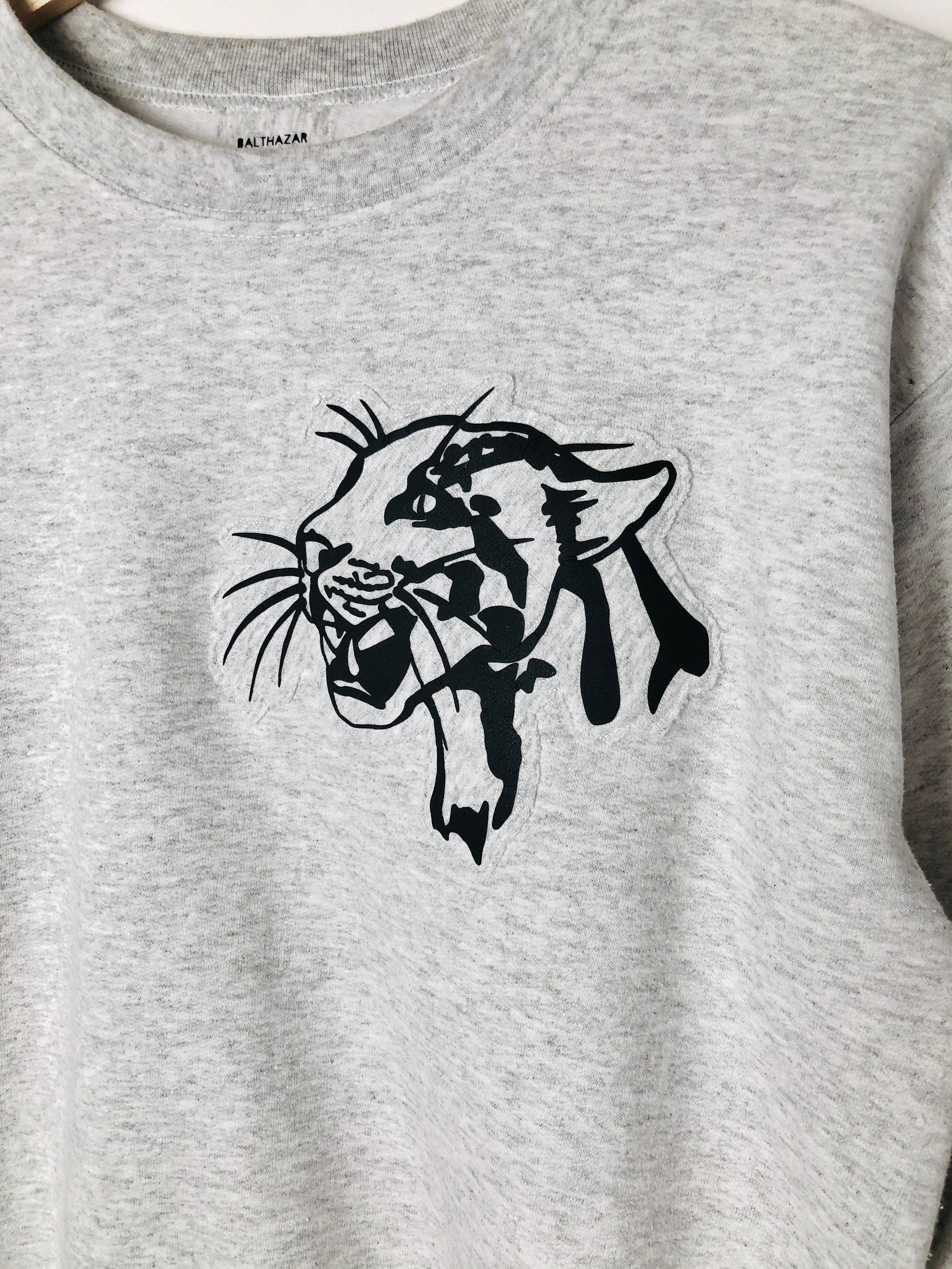 【新品】SAPEurRED LEOPARDHEAD CREWNECK SWEAT サプール□RED LEOPARD HEAD□CREWNECKSWEAT□ブラック