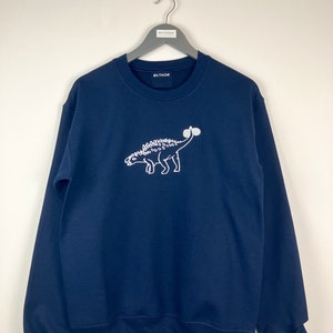 Embroidered Dinosaur sweatshirt - T-Rex - Velociraptor - choose your own dinosaur - customise - dinosaur gift