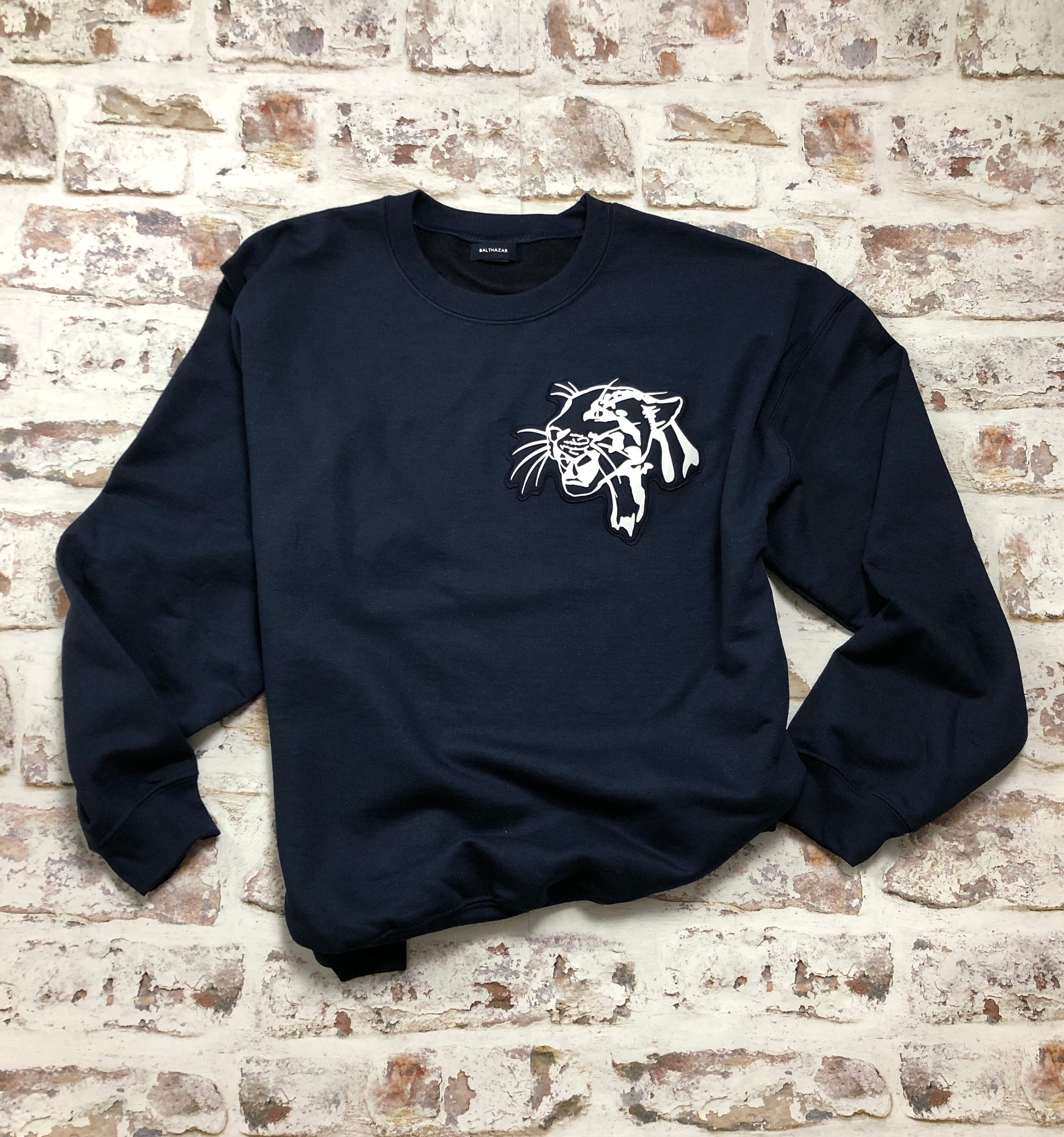 Leopard Head Sweatshirt - Vinyl Textured Head- Freehand