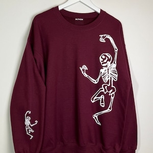 Mega Dancing Skeleton sweasthirt - Novelty print -  unisex- customisable - handmade