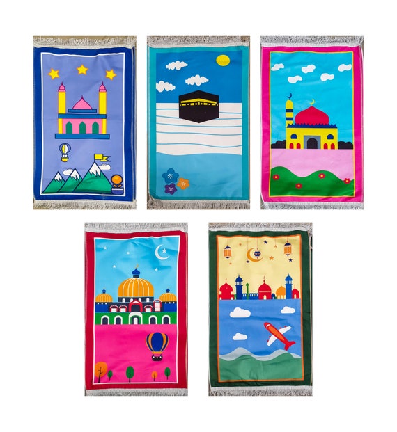 Tapis de prière pour Enfants Tapis Musulman, Tapis de prière Pompon de  Dessin animé, Tapis de prière Musulman Islamique, Cadeau de S - Cdiscount  Maison