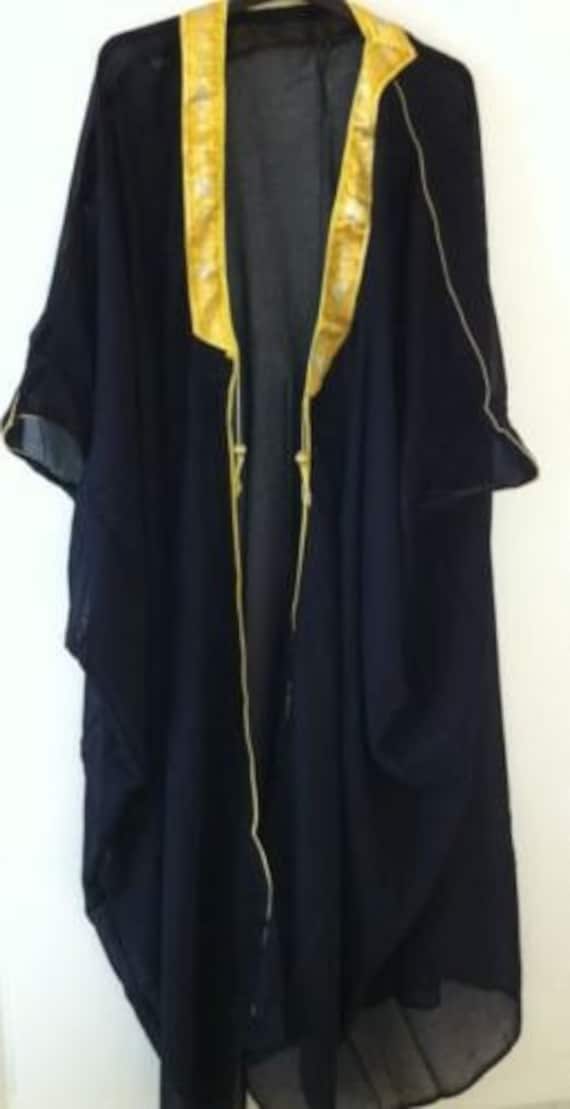 Syrian Gorgeous Bisht with Golden Detailing Kiswah Cloak Arab Dress BROWN