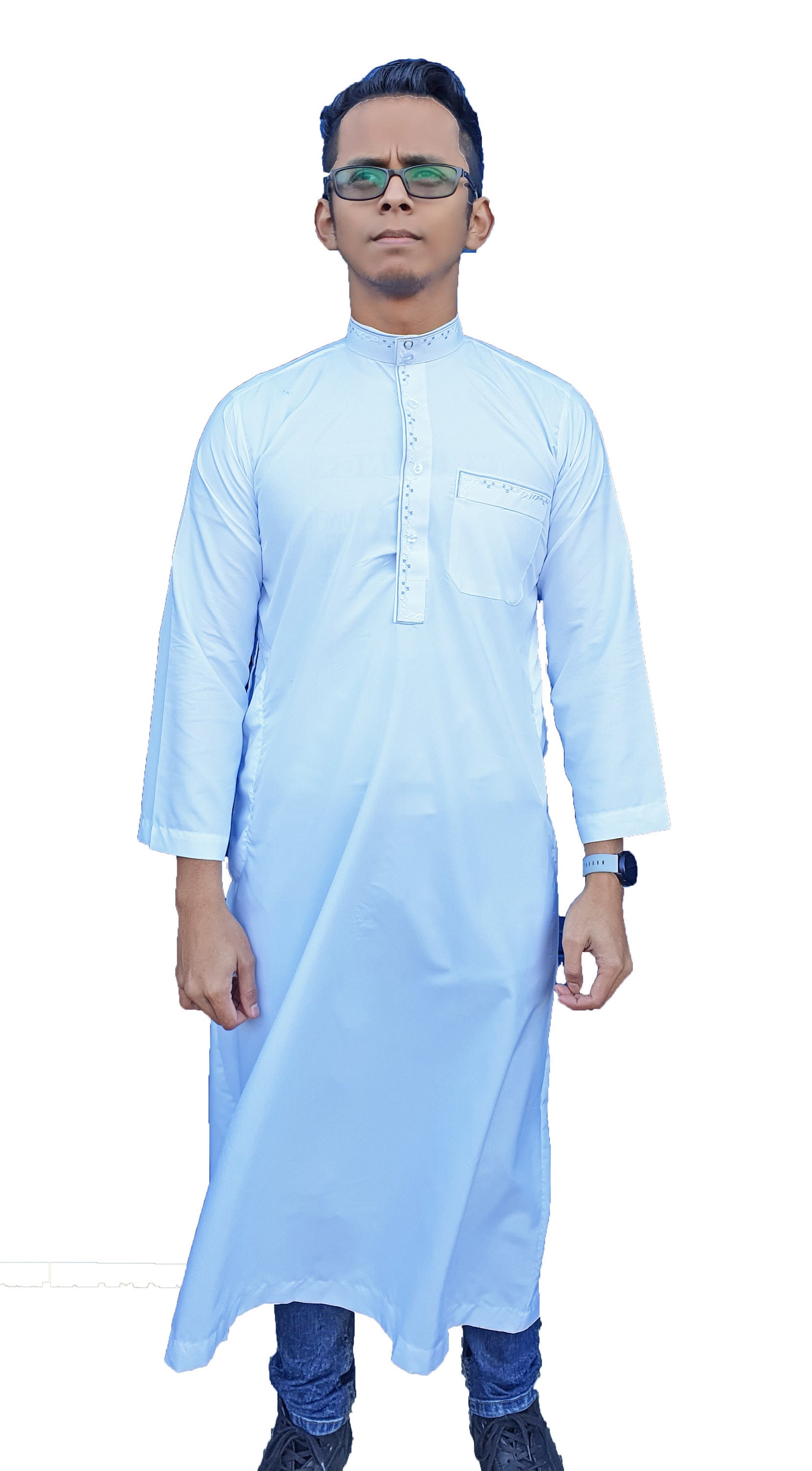 Image of Teen Boy Thobe Thobes Dress Child Kids Robe Muslim White Saudi Eid Jubba Bn Uae