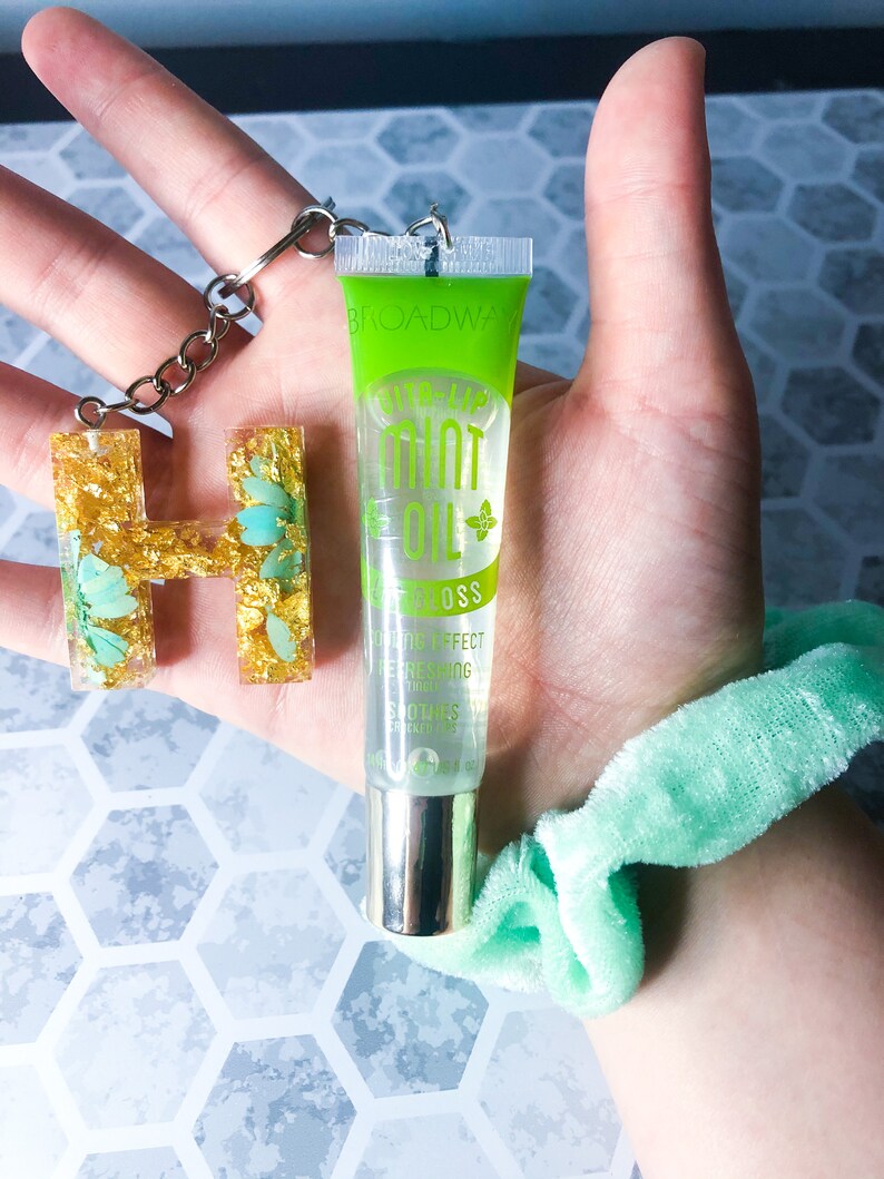Mint Lip Gloss / Keychain Bundle Etsy