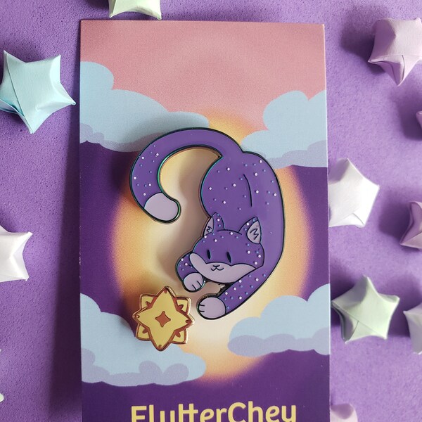 Starry Kitty Hard Enamel Pin Set