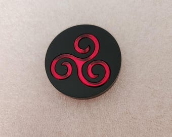 Triskelion acrylic pin