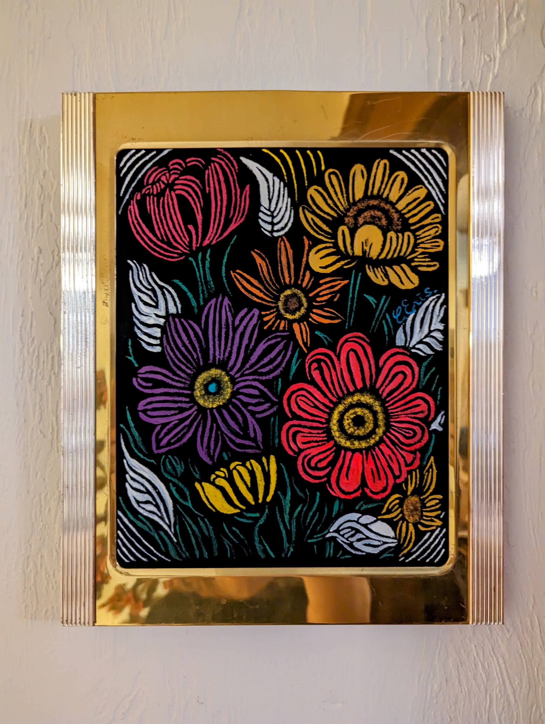 絵画 oil painting on black velvet ( flowers ) Flower Painting Oil Painting on Black Velvet - Etsy Sweden