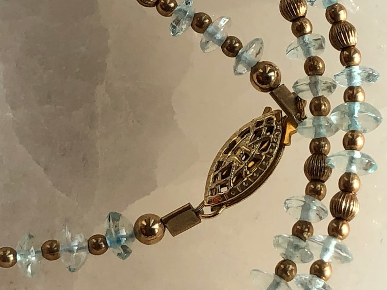 AquaMarine and Gold Filled Necklace