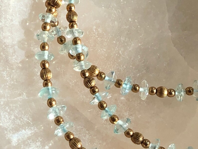 AquaMarine and Gold Filled Necklace