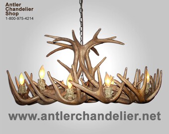 CRS-4 Reproduction Antler Whitetail Oval Chandelier