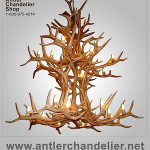 ELK2TIER Real Antler Elk 2-Tier Chandelier