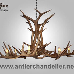 CRL-12 Reproduction Antler Elk Single Tier Chandelier