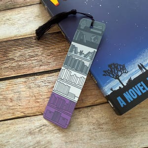 Asexual Pride Flag Double Sided Bookshelf Bookmark, Subtle Queer Ace Reader Gifts, Bookish Reading Items, Book Lover Journal Accessories