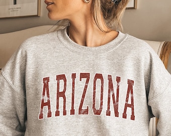 Arizona Sweatshirt Vintage inspiration Varsity Sweatshirt 90s Crewneck Aesthetic Clothing California girls Summer Jumper Beach Sweatshirt,