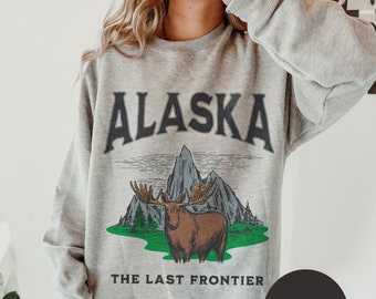 Alaska Sweatshirt Granola Girl Forestcore Mountain Sweatshirt Nature Sweater Park Ranger Hiking Sweatshirt Camping Clothes National Parks