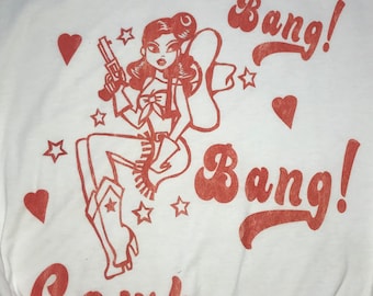 Bang Bang Cowboy,Vintage Style RodeoTee,Cowboy tee ,Pin Up,Western Tee,Rodeo T-shirt, Western,Vintage Vibes, Retro Tee,Texas Tee,Boho Tee