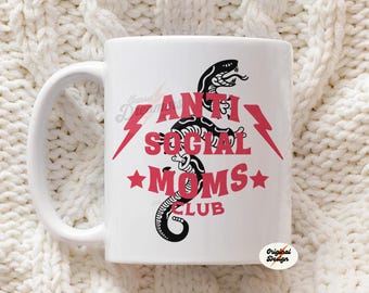 Antisocial Moms Club Mug Cool Moms Club Cup Cool Moms First Time Mom Gift Presents for Mom Expecting Mom Gift Cool Mom Club Cool Moms