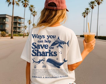 Shark Shirt Shark Graphic Ocean Inspired Style Salted Granola Girl Beach Vacation Shirt Indie Clothing Shark Enthusiast Tee Lover of Sharks