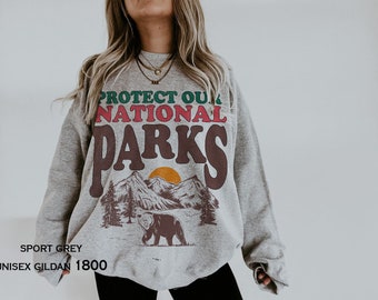 Granola Girl National Parks Mountain Sweatshirt Park Ranger Nature sweatshirt Retro National Park Environmental Shirt Camping Clothes Forest