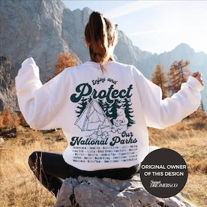 National Parks Crewneck Park Ranger Aesthetic Mountain Sweatshirt Retro Environmental Camping Clothes Forestcore Granola Girl Indie Sweater