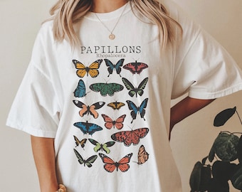 Butterfly Shirt  Naturecore Butterfly Top Cottagecore Shirt Monarch Butterfly Teen Girl Shirt Butterfly T shirt Butterfly Tee Indie Shirt