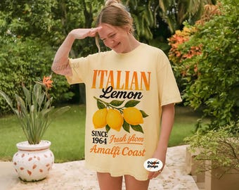 Lemon Shirt Amalfi Coast Shirt La Dolce Vita Shirt Limoncello Shirt Tomato Girl Summer Shirt Citrus Shirt Italian Market Shirt Italian Gift