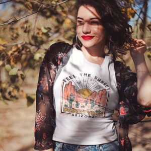 The Arizona Tee| Retro Tee | Arizona Tee | Sunset Tee | Boho Tee | Desert  Shirt | Vintage Inspired Tee | Cute Women's Tee,Arizona Tee