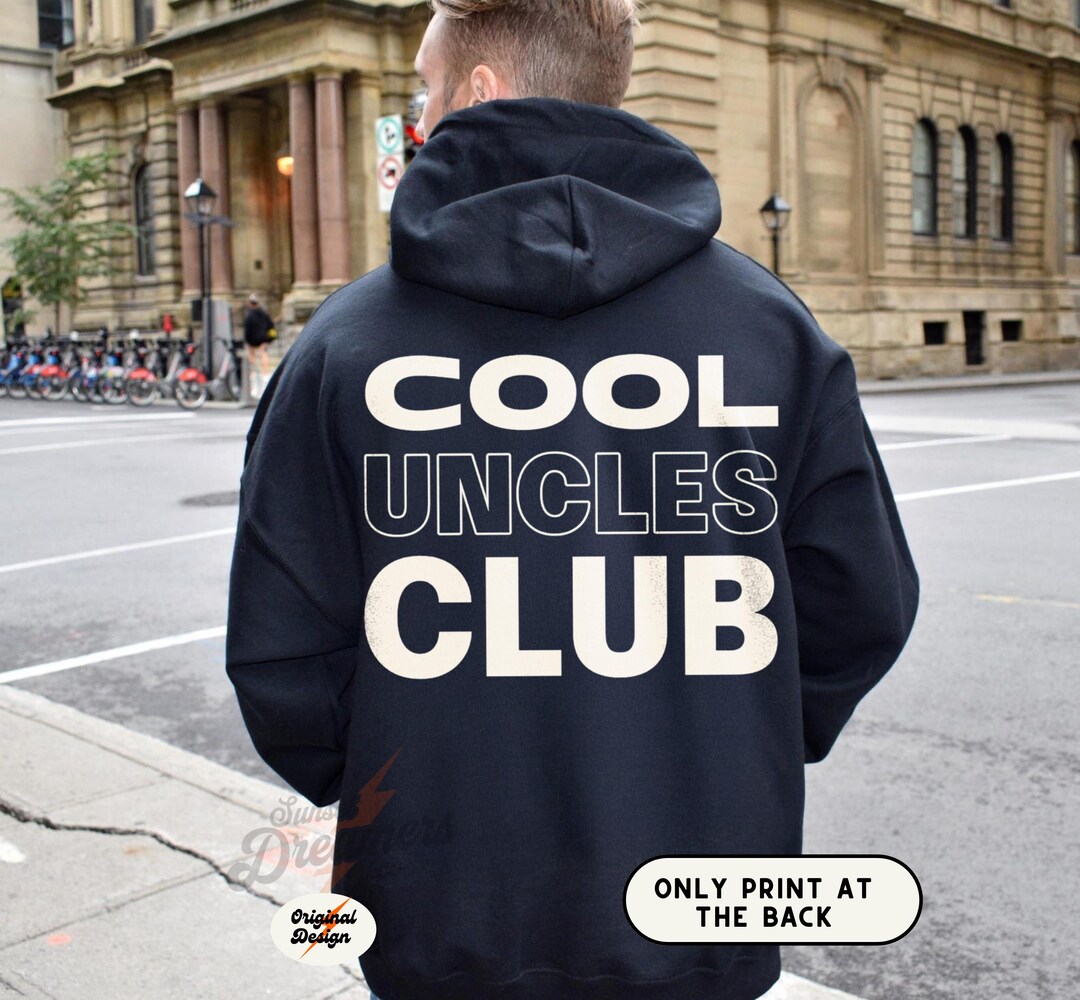 Cool Uncles Club Hoodie New Uncle Gift Baby Announcement Baby Shower ...