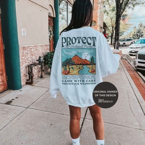 National Parks Crewneck Park Ranger Aesthetic Mountain Sweatshirt Retro Environmental Camping Clothes Forestcore Granola Girl Indie Sweater