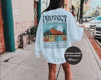 National Parks Crewneck Park Ranger Aesthetic Mountain Sweatshirt Retro Environmental Camping Clothes Forestcore Granola Girl Indie Sweater