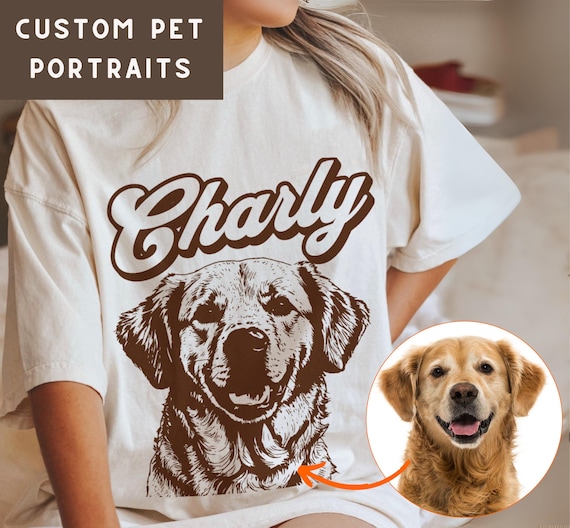 Dog Portrait Shirt Custom Pet Shirt Dog Face Shirt Dog Remembrance Gift Custom Cat Shirt Custom Pet Tshirt Dog Picture Shirt Dog Portrait